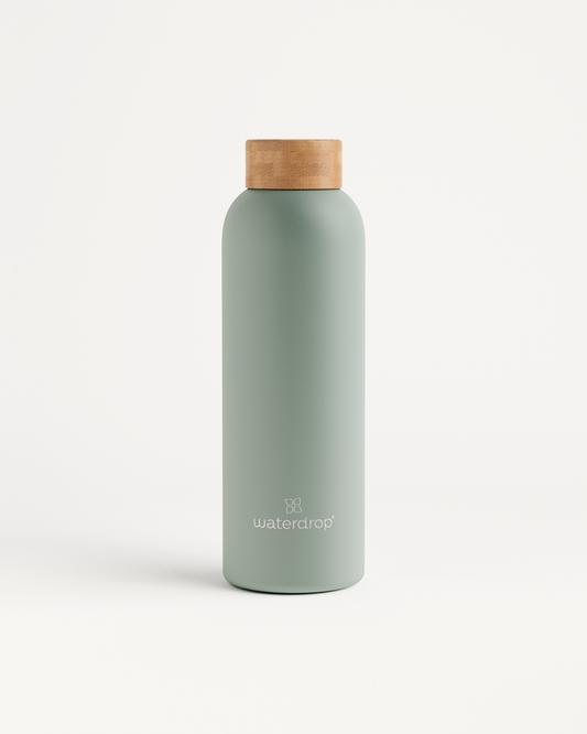 Thermo Steel Bottle · Bamboo cap